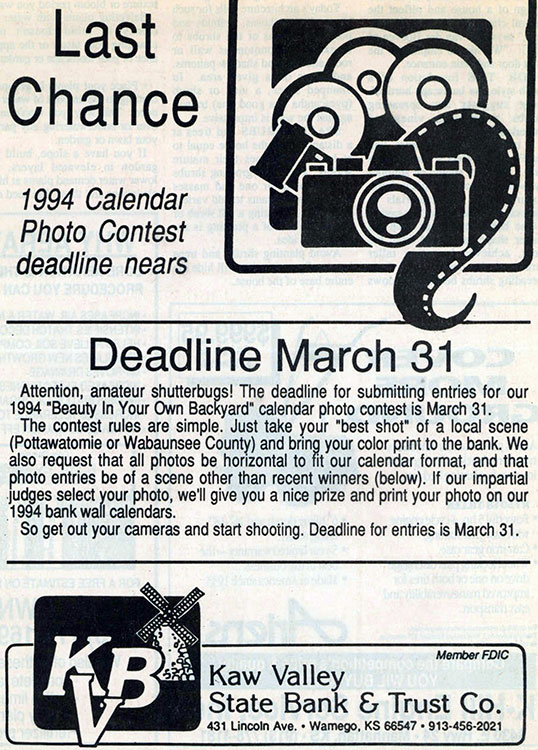 Annual calendar photo contest begins